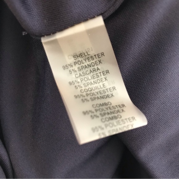 Vince Camuto blue & Pink floral print dress size 6 Stretch pleated A-Line EUC - Picture 6 of 7